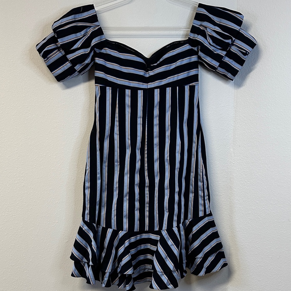 Wayf Korbin Striped Off-The-Shoulder Casual Dress S - Picture 6 of 7